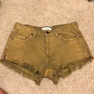 We The Free army green shorts